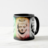 古代仏-茶/多色のコーヒーマグ マグカップ (正面右)