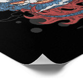 古代伝統的ドラゴン日本のタトゥーアートポス ポスター (角)