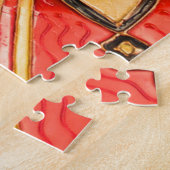 古代伝統的ドラゴ中国のンレッド金ゴールドゴールデン ジグソーパズル (側面)