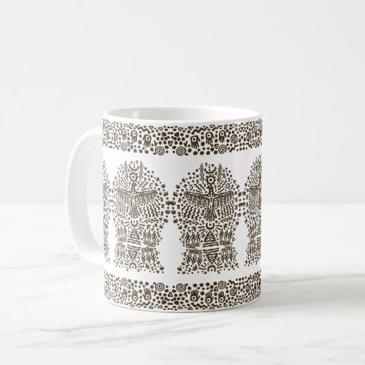 古代伝説:巨大な鳥と部族のテント コーヒーマグカップ (正面左)