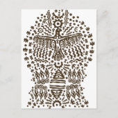 古代伝説：巨大な鳥と部族のテント ポストカード (正面)