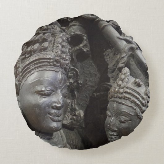 古代像の円枕 ラウンドクッション (裏面)