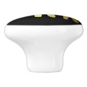 古代動物の金ゴールド猫 セラミックノブ (側面)