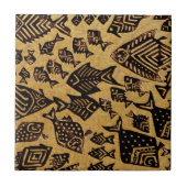 古代化石魚 タイル (正面)