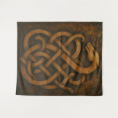 古代北欧の蛇の結び目シンボル タペストリー (正面(横))