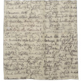 古代原稿の書道のヴィンテージのプリント シャワーカーテン (正面)