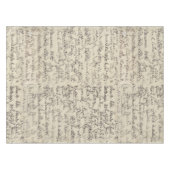 古代原稿の書道のヴィンテージのプリント テーブルクロス (正面(横))