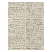 古代原稿の書道のヴィンテージのプリント テーブルクロス (正面)