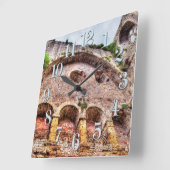 古代史跡城跡イギリス スクエア壁時計 (傾斜)