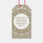 古代史 誕生日パーティーのテーマ ギフトタグ (正面)