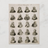 古代哲学者ポートレート思想家ヴィンテージ ポストカード (正面)