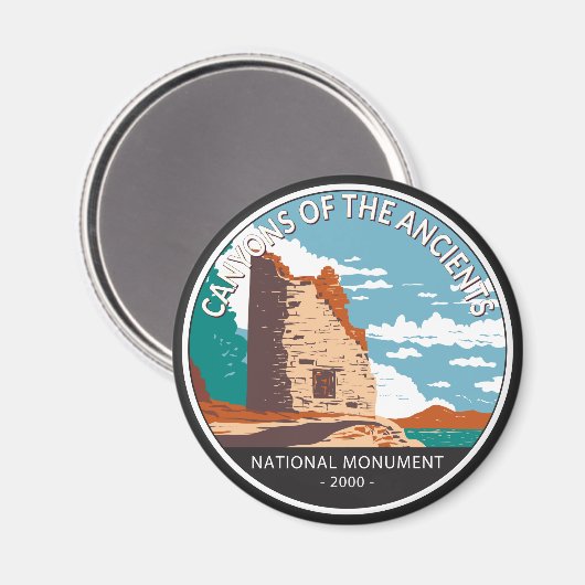 古代国家記念碑サークルの峡谷 マグネット (正面/裏面)