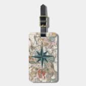 古代地図の羅針盤 ラゲッジタグ (正面縦)