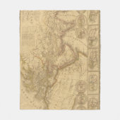 古代地図 フリースブランケット (正面)