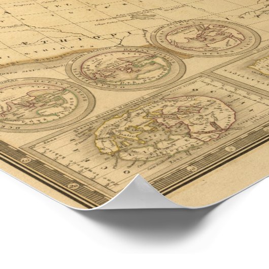 古代地図 ポスター (角)
