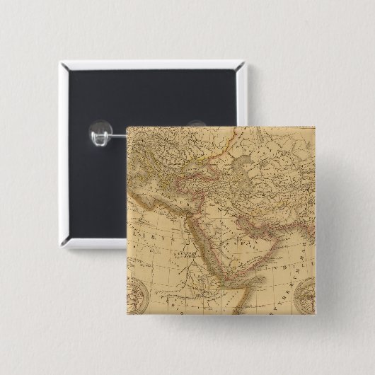 古代地図 缶バッジ (正面&裏面)