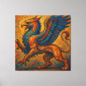 古代威厳のあるギリシャのグリフィン キャンバスプリント (正面)