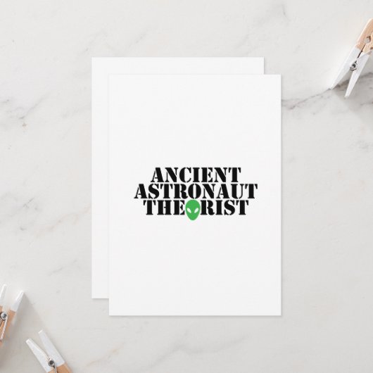 古代宇宙飛行士の理論家の外国のおもしろいな誕生日 カード (正面/裏面インサイチュ)