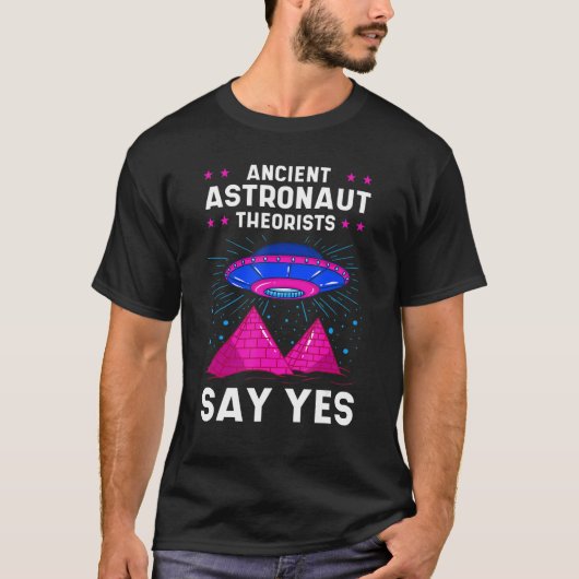 古代宇宙飛行士の理論家、エジプトYesエイリアン  Tシャツ (正面)