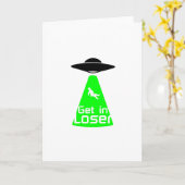 古代宇宙飛行士理論エイリアンおもしろい誕生日 カード (黄色い花)