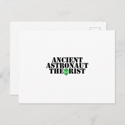 古代宇宙飛行士理論エイリアンおもしろい誕生日 ポストカード (正面/裏面)