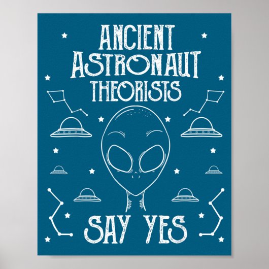 古代宇宙飛行士説の研究者たちは異星人のUFOにイエスと言う _1 ポスター (正面)