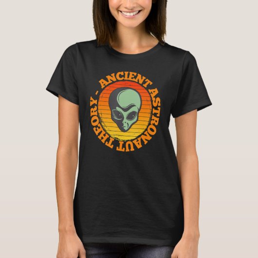古代宇宙飛行士説 宇宙人 面白い 科学 Tシャツ (正面)