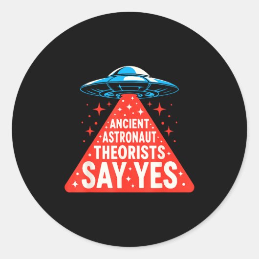 古代宇宙飛行士説 UFO エイリアン 宇宙船 オウ ラウンドシール (正面)