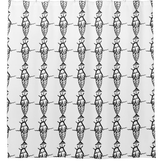 古代宇宙飛行士 シャワーカーテン (正面)