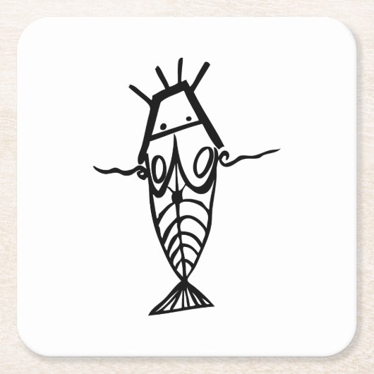 古代宇宙飛行士 スクエアペーパーコースター (正面)