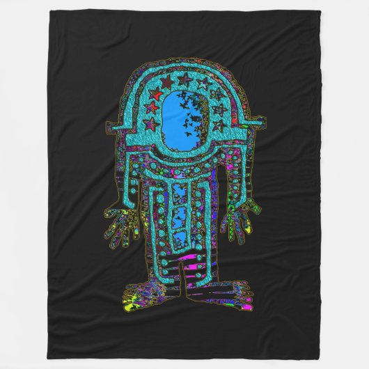 古代宇宙飛行士 フリースブランケット (正面)