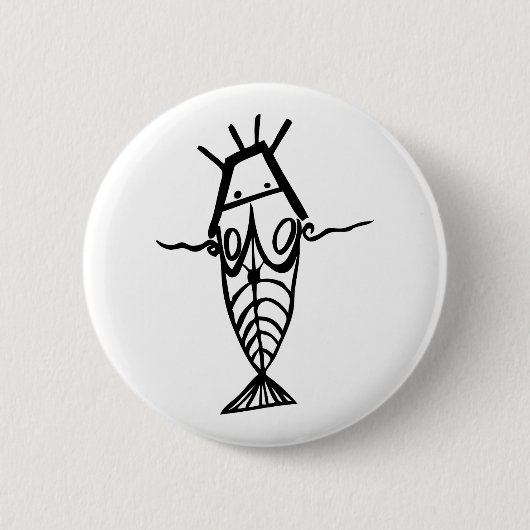 古代宇宙飛行士 缶バッジ (正面)