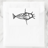 古代宇宙飛行士 長方形シール (バッグ)