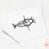 古代宇宙飛行士 長方形シール (封筒)