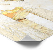 古代寺院のポルティコ部分のスケッチ ポスター (角)