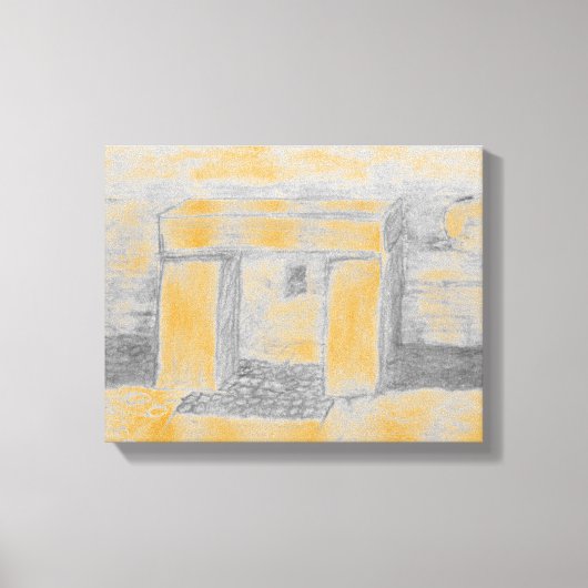 古代寺院キャンバスプリント キャンバスプリント (正面)