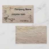 古代岩石彫刻の石造りの背景 名刺 (正面/裏面)