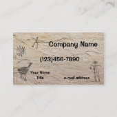 古代岩石彫刻の石造りの背景 名刺 (正面)