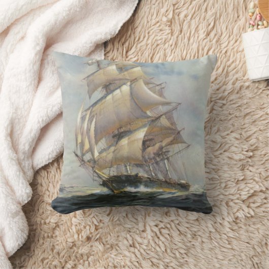 古代帆船 クッション (ブランケット)