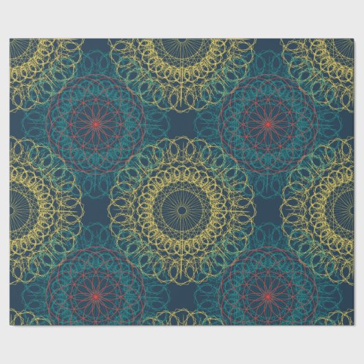 古代幾何学曼荼羅デザイン ラッピングペーパー (シーム)