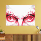 古代悪の目 – 赤警告色 キャンバスプリント (インサイチュ (リビング))