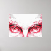 古代悪の目 – 赤警告色 キャンバスプリント (正面)