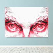 古代悪の目 – 赤警告色 キャンバスプリント (インサイチュ (ウッドフロア))