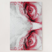 古代悪の目 – 赤警告色 ジグソーパズル (縦)