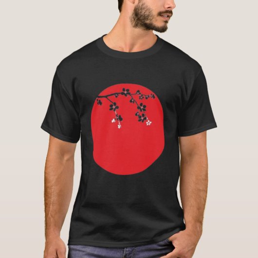古代日本のさくらんぼ花 Tシャツ (正面)