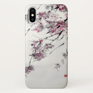 古代日本のな桜の水彩画 iPhone X ケース