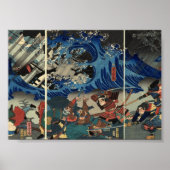 古代日本のの武絵画士と蒙古人 ポスター (正面)