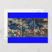 古代日本のの武絵画士と蒙古人 ポストカード (正面/裏面)