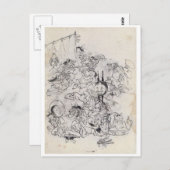 古代日本のスケッチ ポストカード (正面/裏面)
