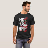 古代日本の仮面さくらんぼ花サムライカタン Tシャツ (正面フル)